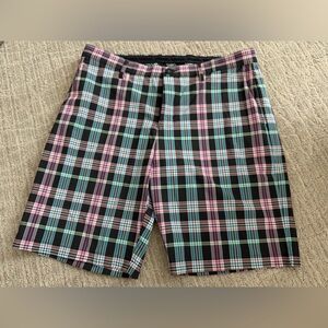 Tommy Bahama Pink and Blue Plaid Shorts